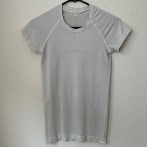 Lululemon Athletica Off White Ribbed Top